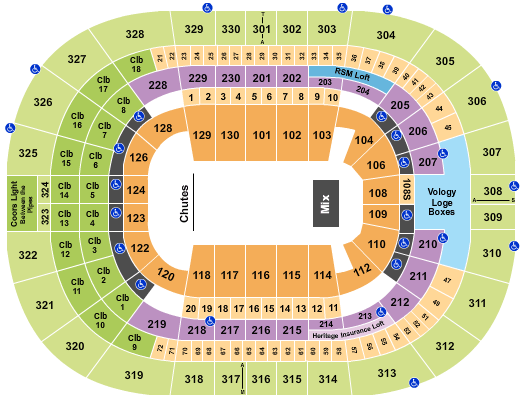 Benchmark International Arena PBR Seating Chart